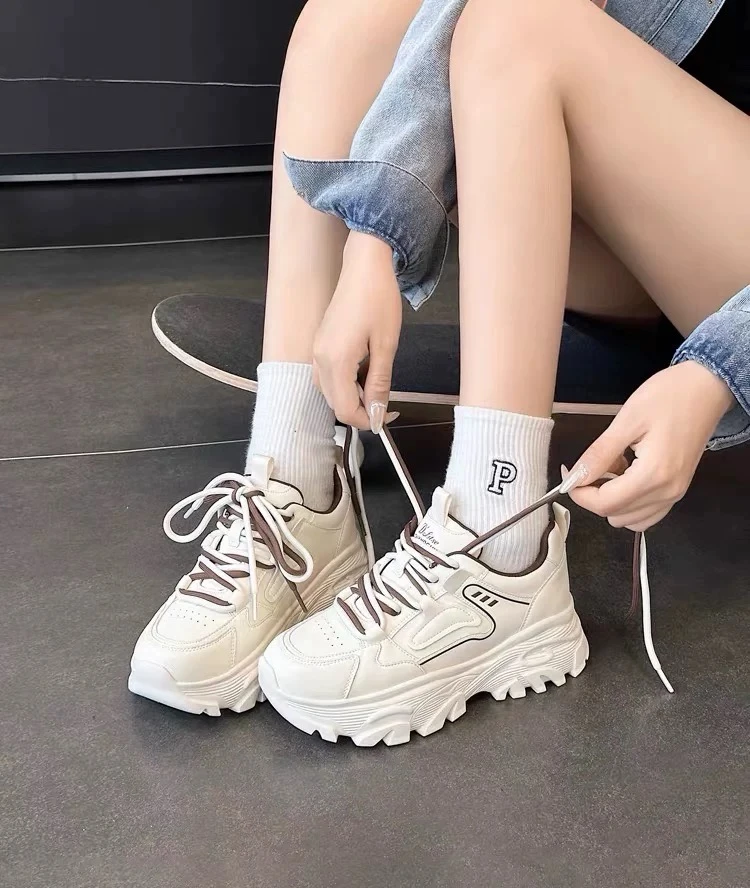 高级感老爹鞋女新款厚底增高保暖防滑踩屎感运动鞋60211E