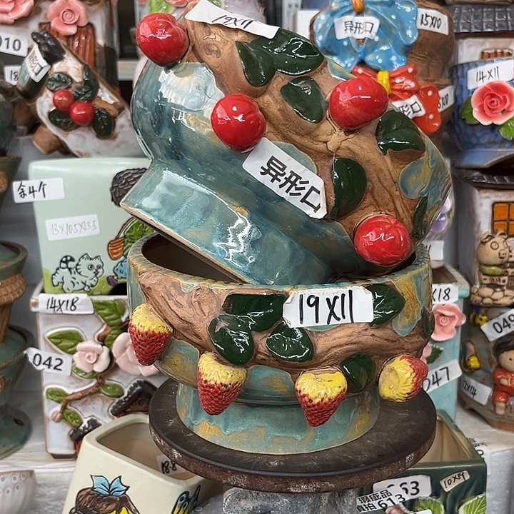 紫砂花盆粗陶材质多肉花盆