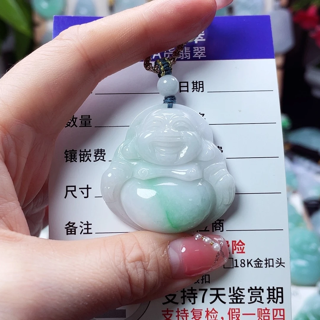 翡翠未镶嵌颈饰佛公49