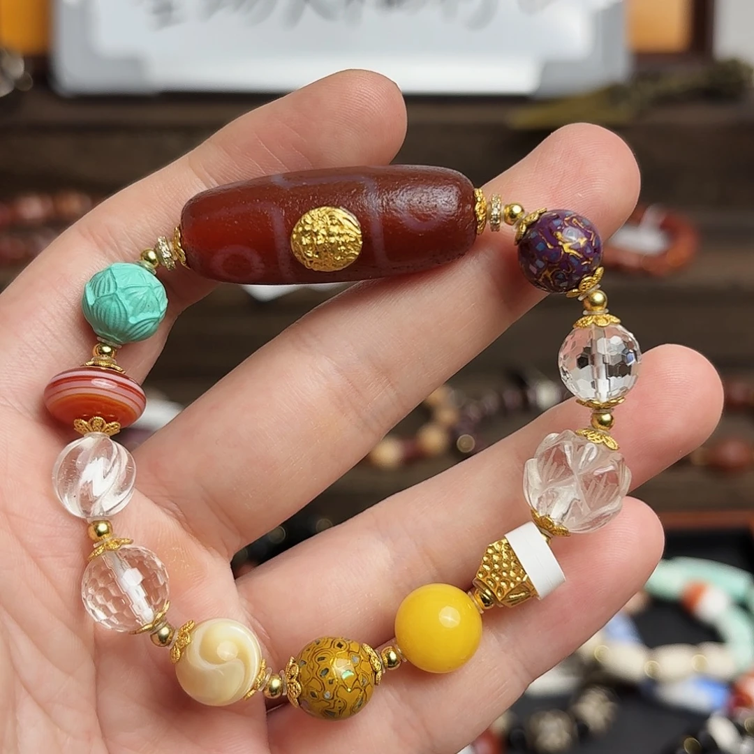 合金手链玛瑙/玉髓0923-46