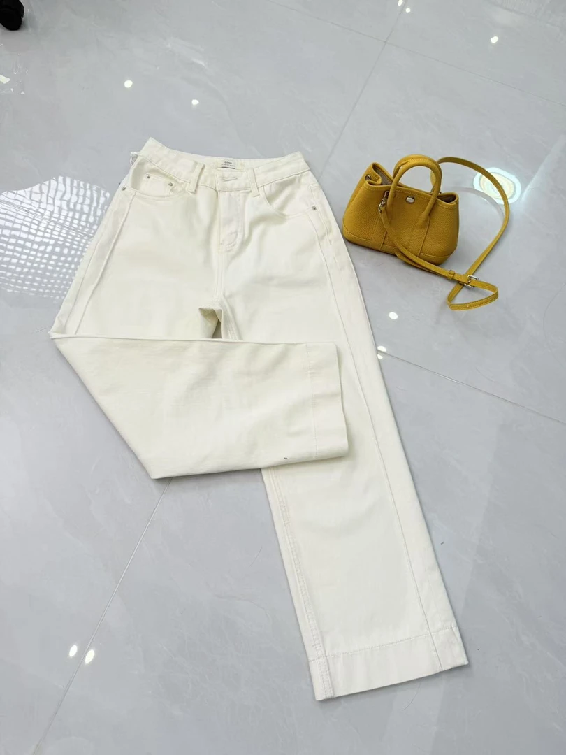 8506【蝶谷】2025春夏休闲时尚潮流风牛仔裤女