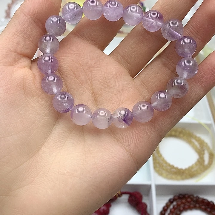 手链水晶未镶嵌紫粉极光