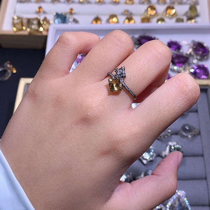 吊坠(不含链)银S925镶嵌水晶