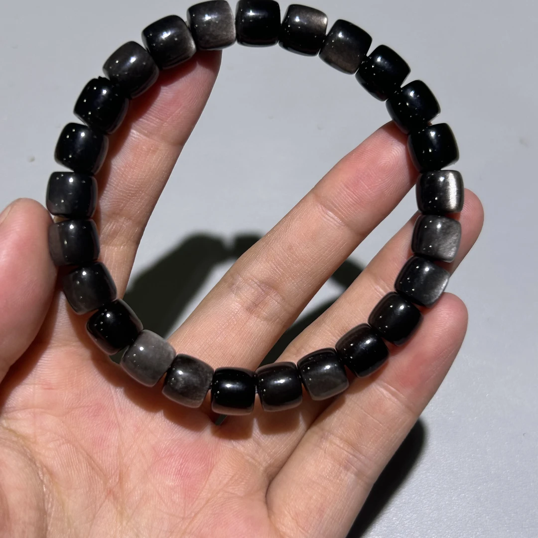 A371 银曜石 卡0.8 直切单圈手串 多样性发其一