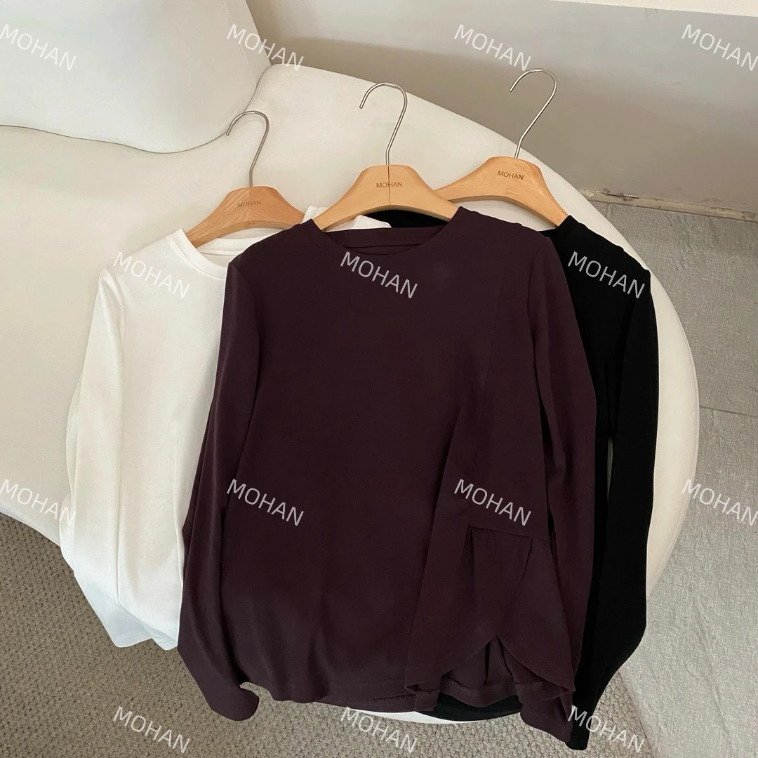 【墨涵精选】收腰显瘦时尚气质百搭休闲衫27577