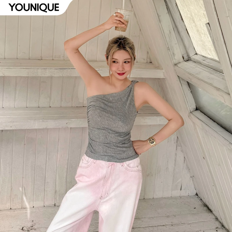 【ANNAMOOER】新品25早秋斜肩背心女
