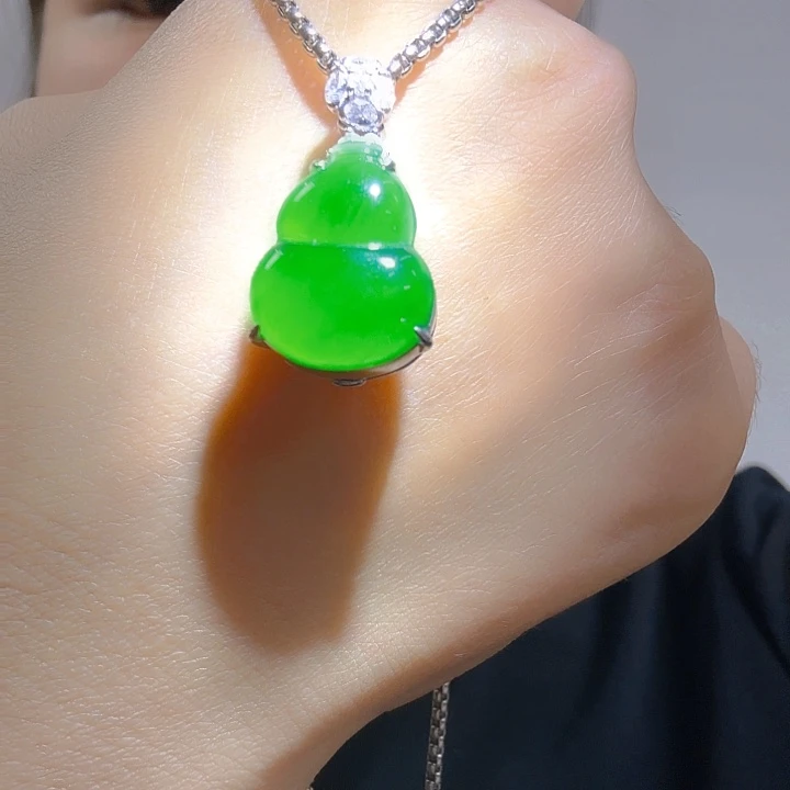翡翠银S925镶嵌吊坠(不含链)