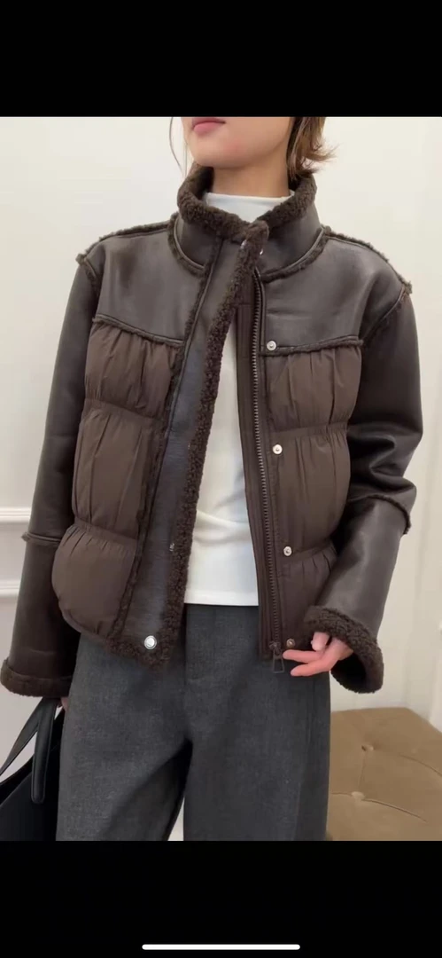 王姐专属-2025冬季新品欧货小众拼接款羽绒服【米社-95299】