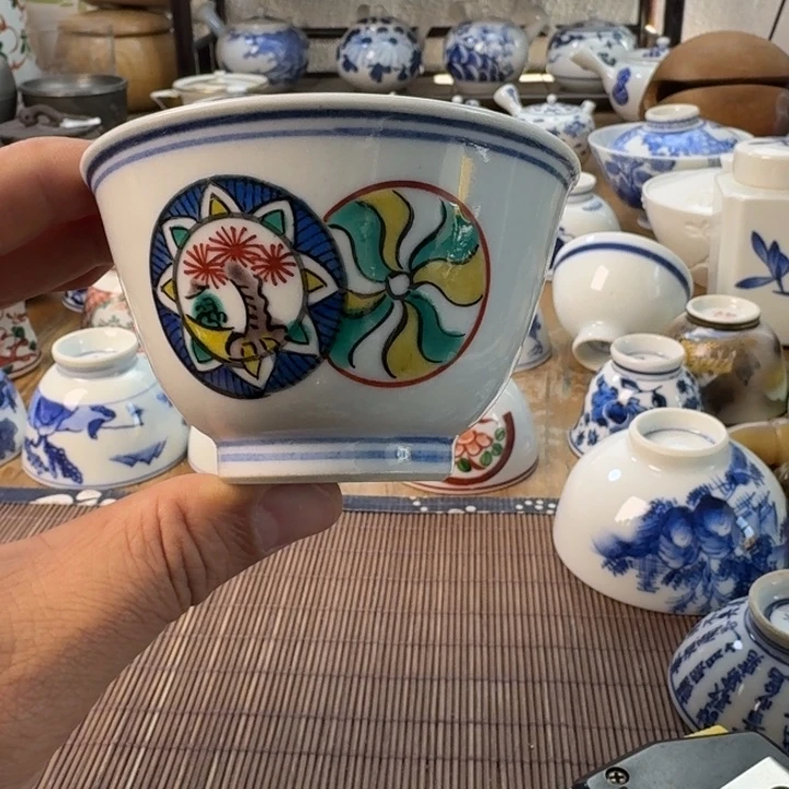 青花瓷器杯子茶具