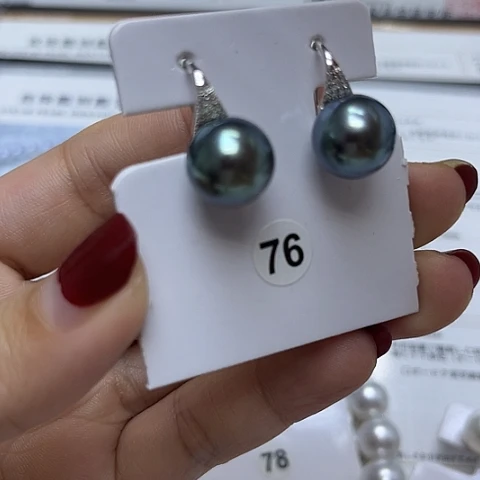 耳饰海水珍珠18K金镶嵌