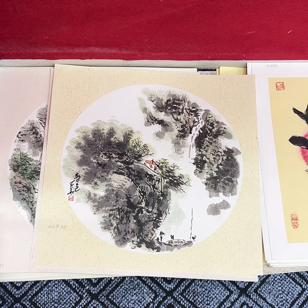 国画孙玉华老师三尺斗方山水卡纸奇