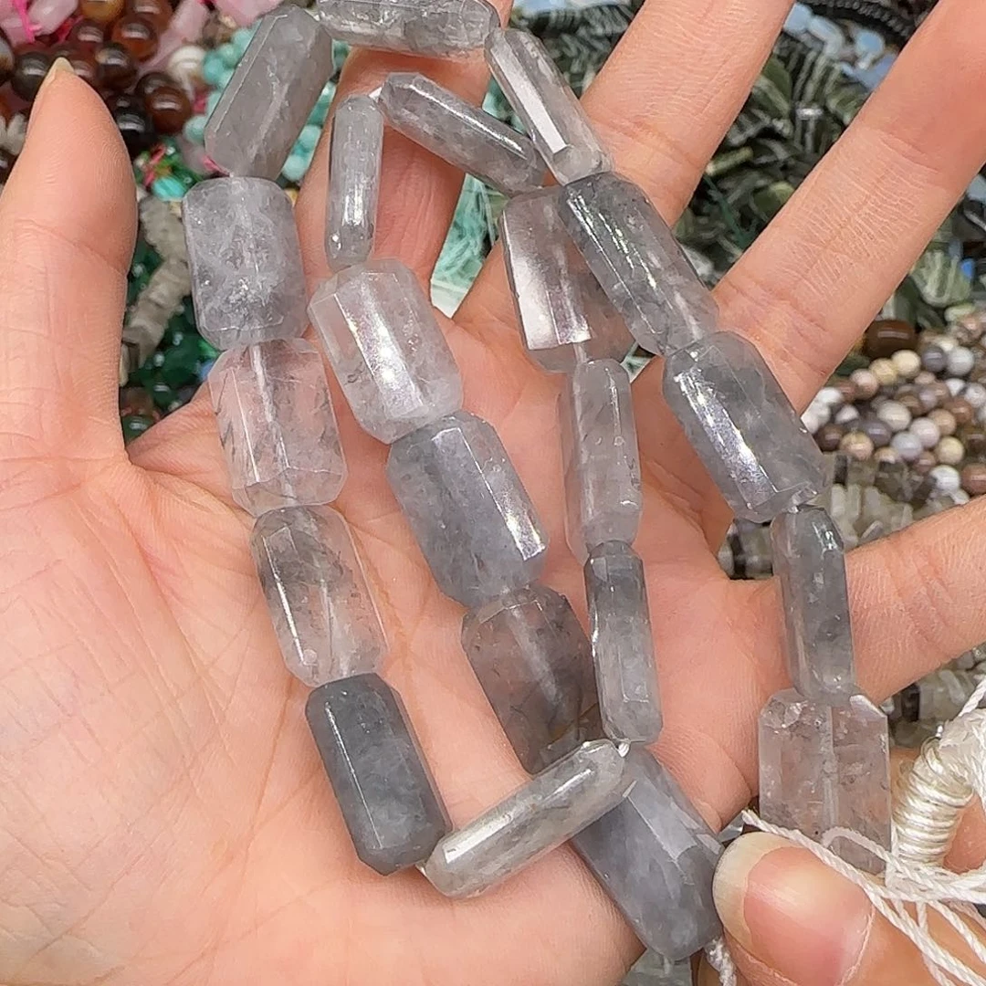 玛瑙/玉髓合金珠宝半成品云水晶12mm牌子一条