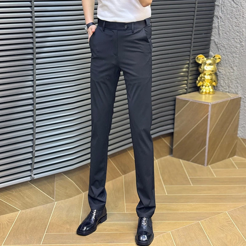 【高档男裤】‘’专为精英订制男士休闲裤“免熨烫微弹梭织修身版型裤