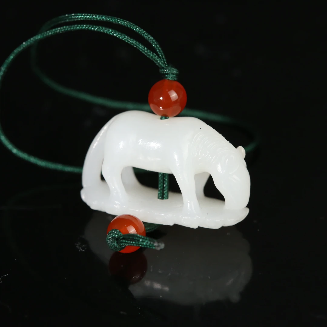 清代和田玉马到成功把件HTYS251003109