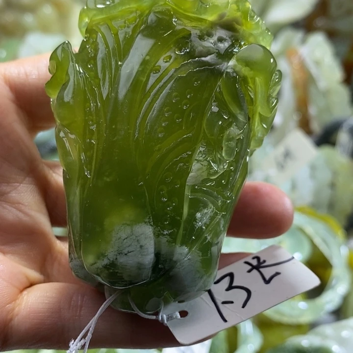 岫玉未镶嵌岫玉手把