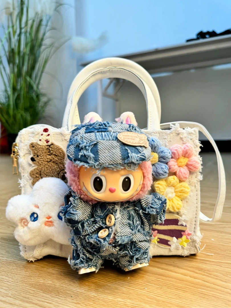 高级感情侣CP款毛绒玩具包包手机挂件