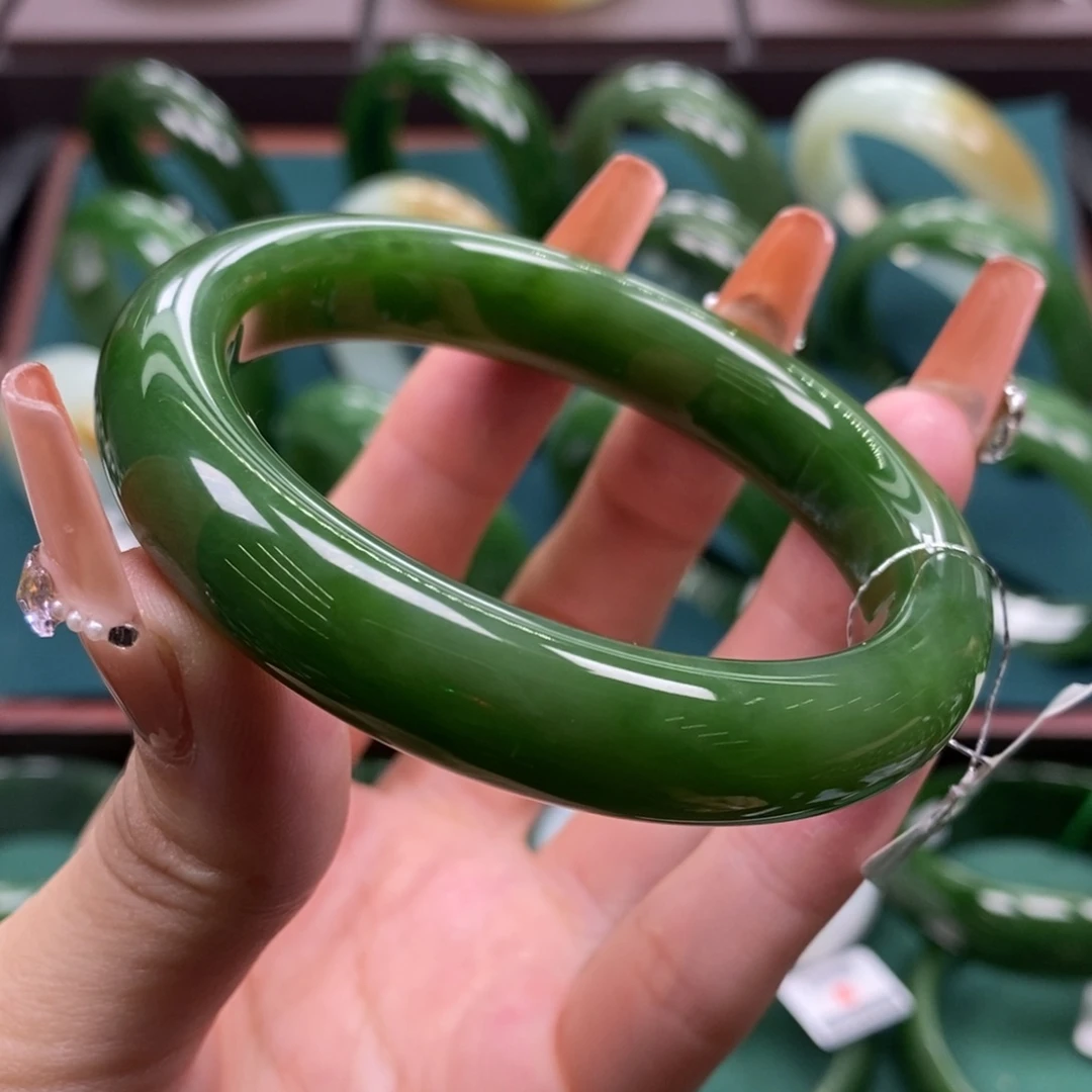 和田玉（碧玉）未镶嵌手镯5657