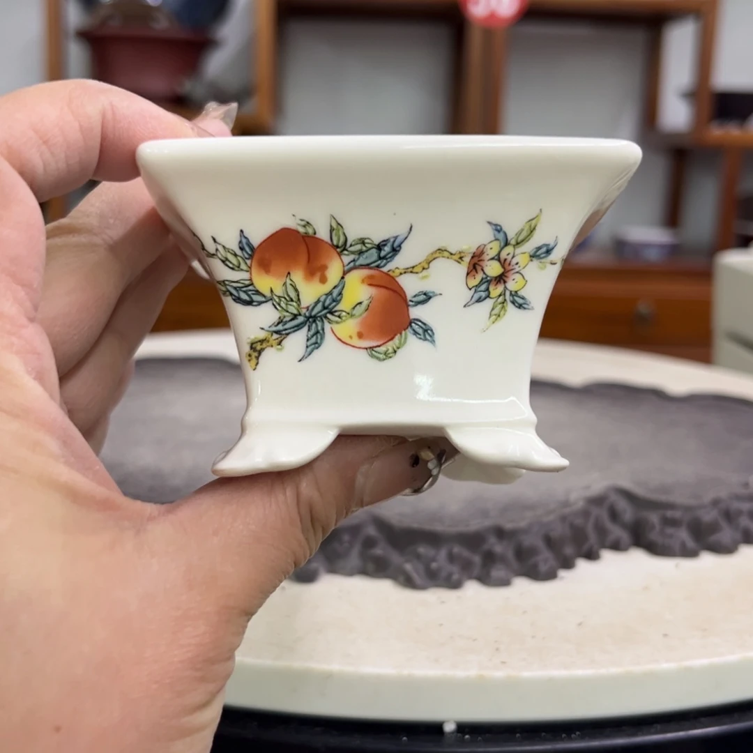 紫砂花盆瑕疵5-8。。z