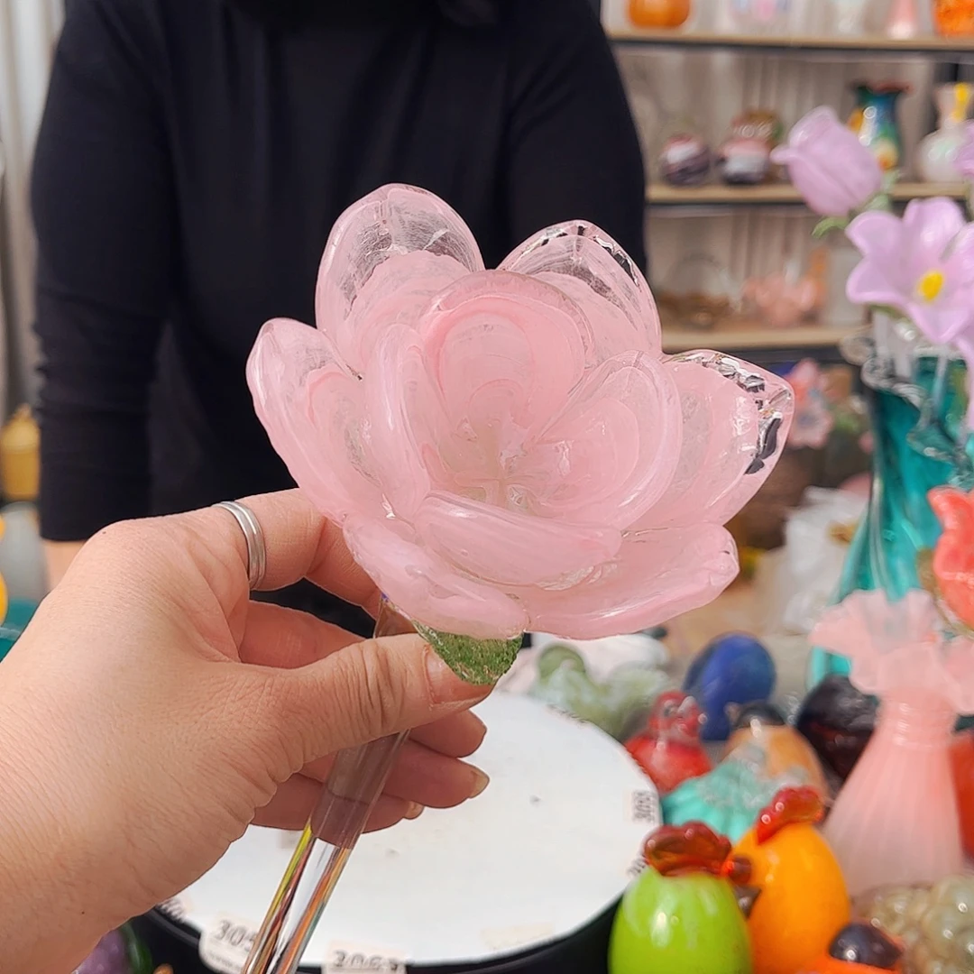 荷花瑕 福利家悦琉璃工艺品