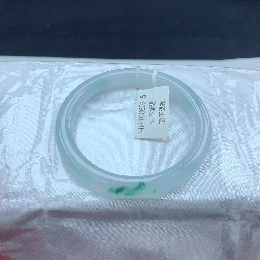 未镶嵌手镯翡翠2号温柔冰胶飘花