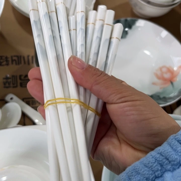 瓷片陶瓷筷子十双