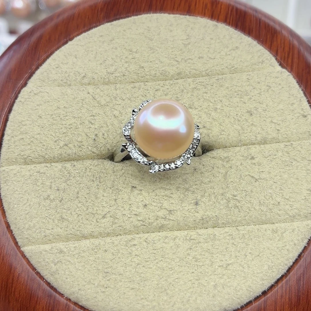 淡水珍珠戒指合金