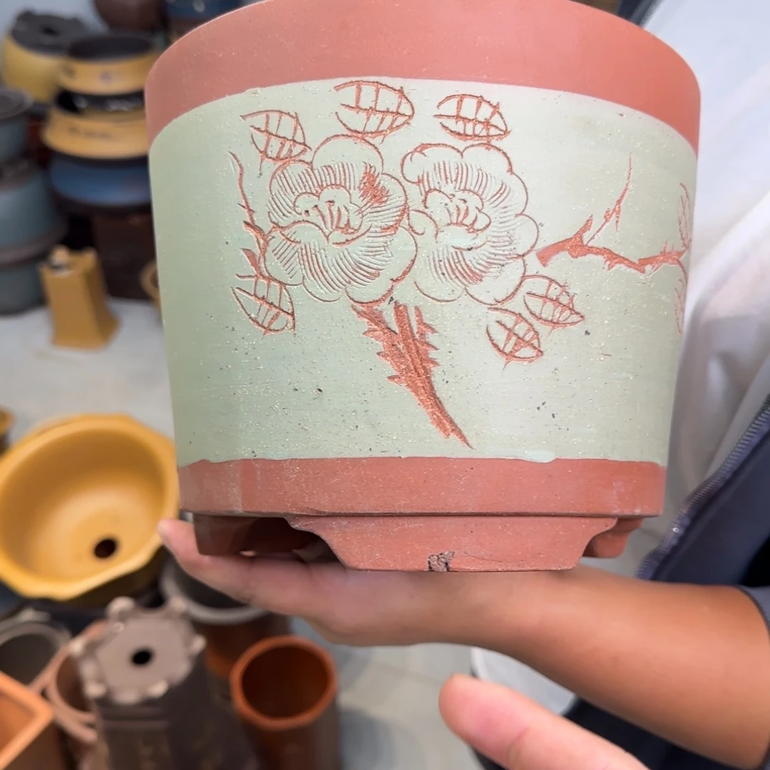 紫砂花盆口径17.13口径