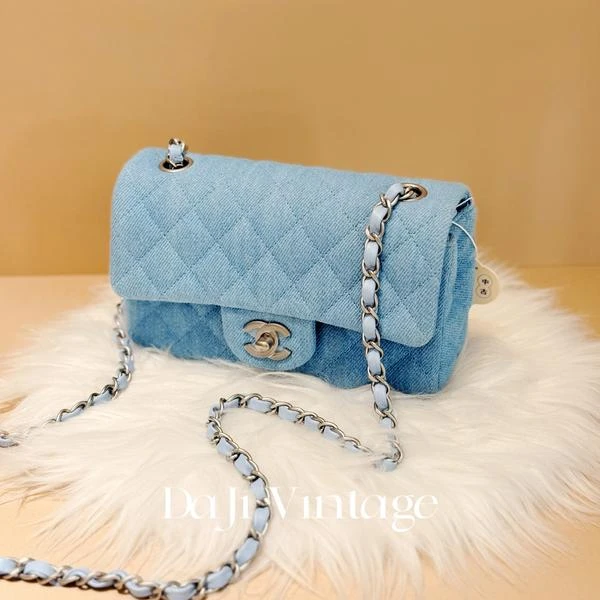 大吉中古/全新闲置Chanel香奈儿25c丹宁大mini斜挎包