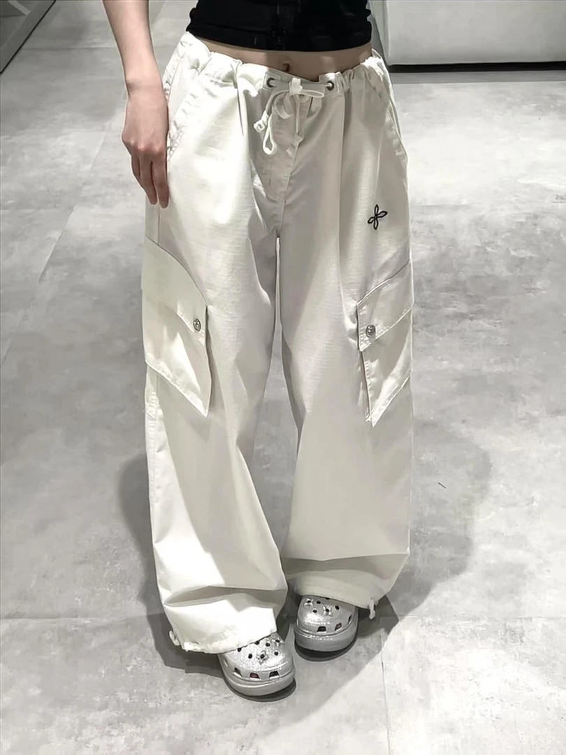 【幻影古典伞兵裤】十字花抽绳可调节阔腿工装休闲裤25新款