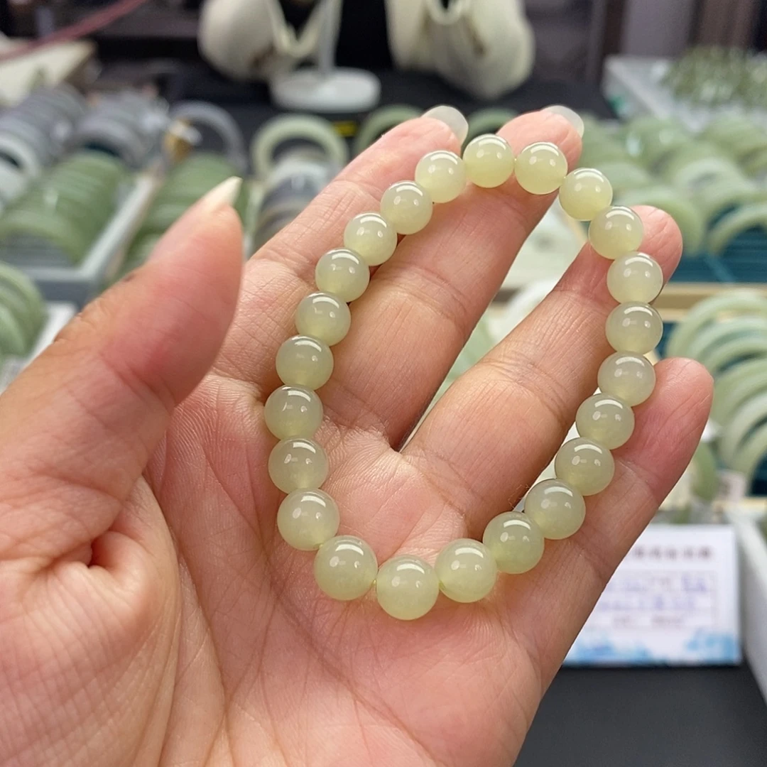 和田玉未镶嵌珠宝奇石和田玉手串