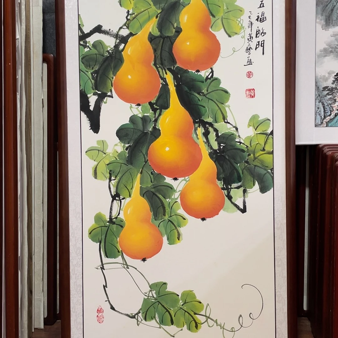 国画带框尺寸63*123厘米
