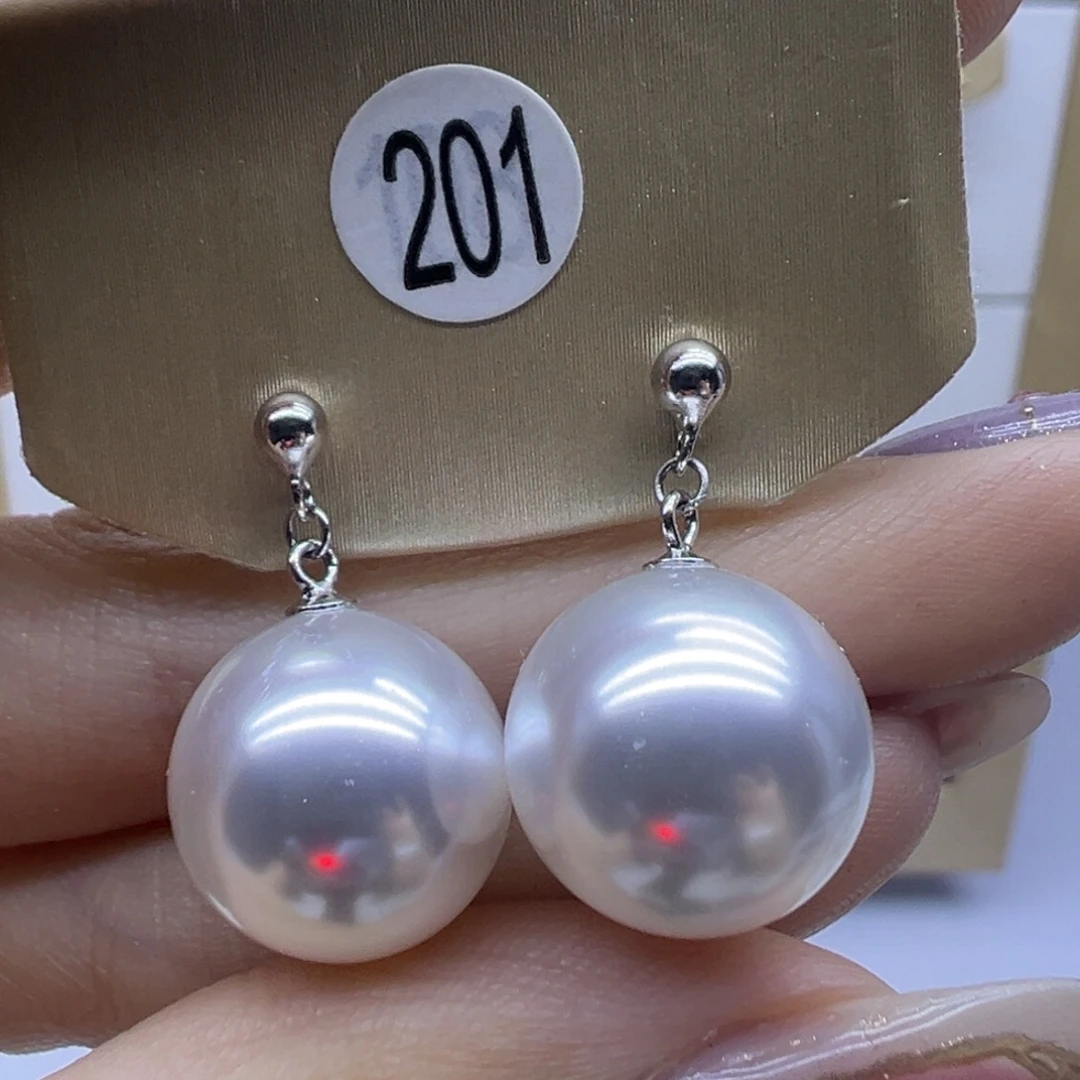 银S925镶嵌淡水珍珠耳饰