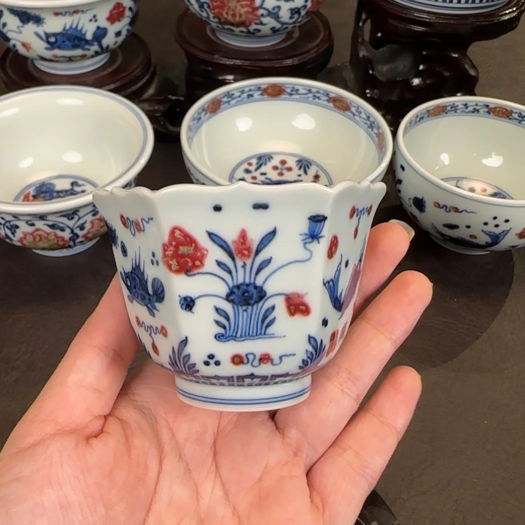 和然窑鱼藻纹六方