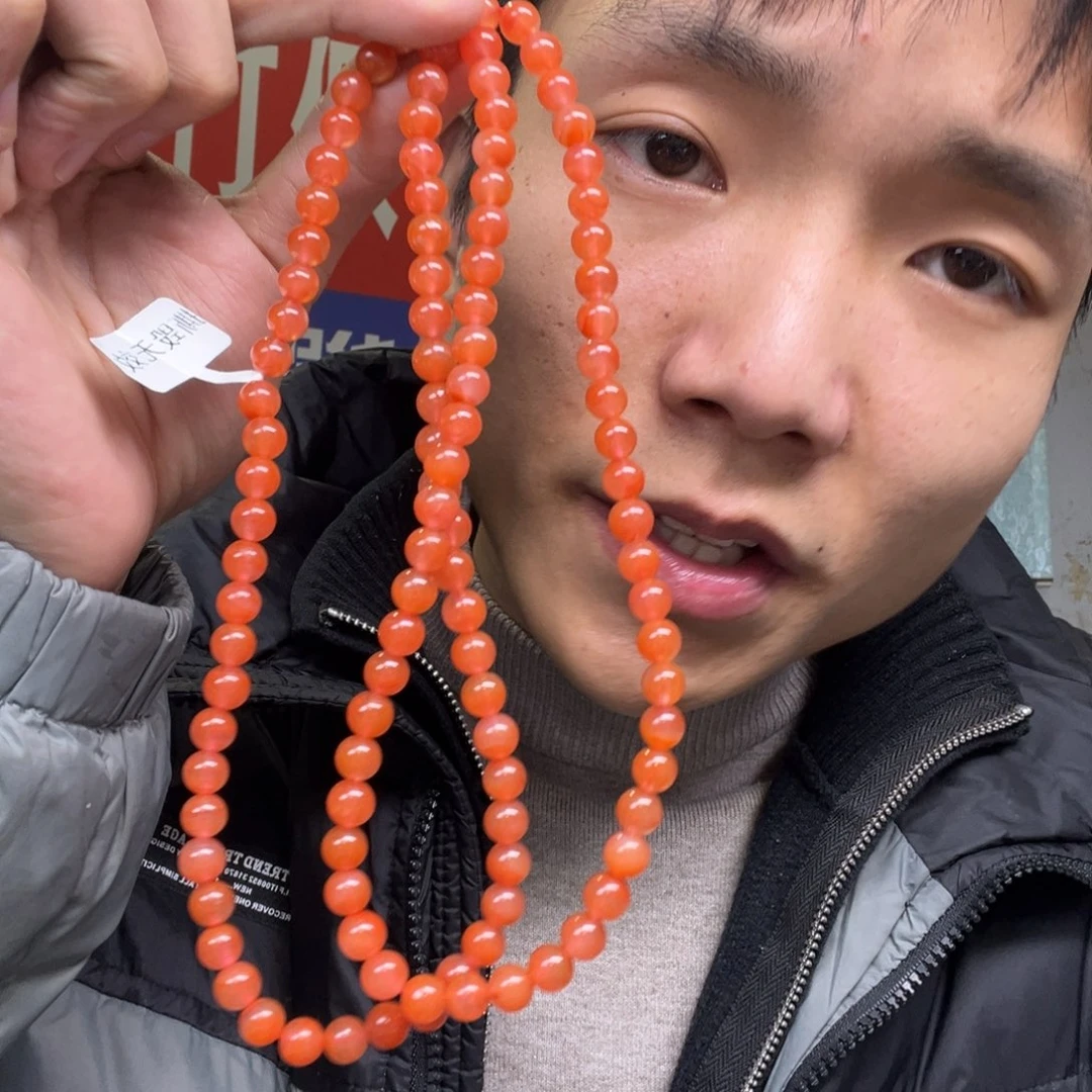 南红玛瑙颈饰未镶嵌风*