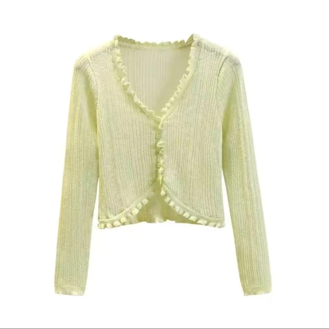 101-150【小兰推荐】女～薄款毛针织衫～搭吊带的开衫～时尚～百搭