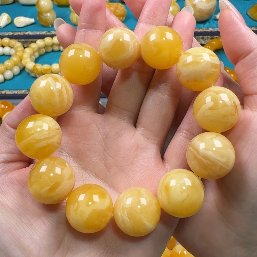 琥珀未镶嵌手链同料