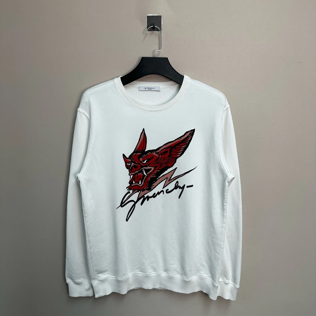 99新 Givenchy/纪梵希 白色虎头印花卫衣/M码/价7990