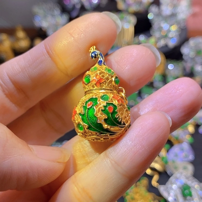 【闪购商品】银S925镶嵌挂件翡翠一**光