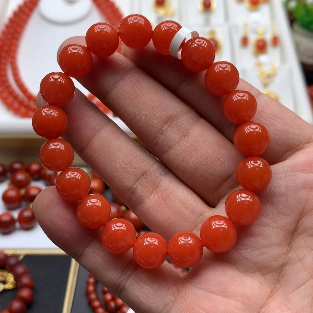 南红玛瑙手链未镶嵌