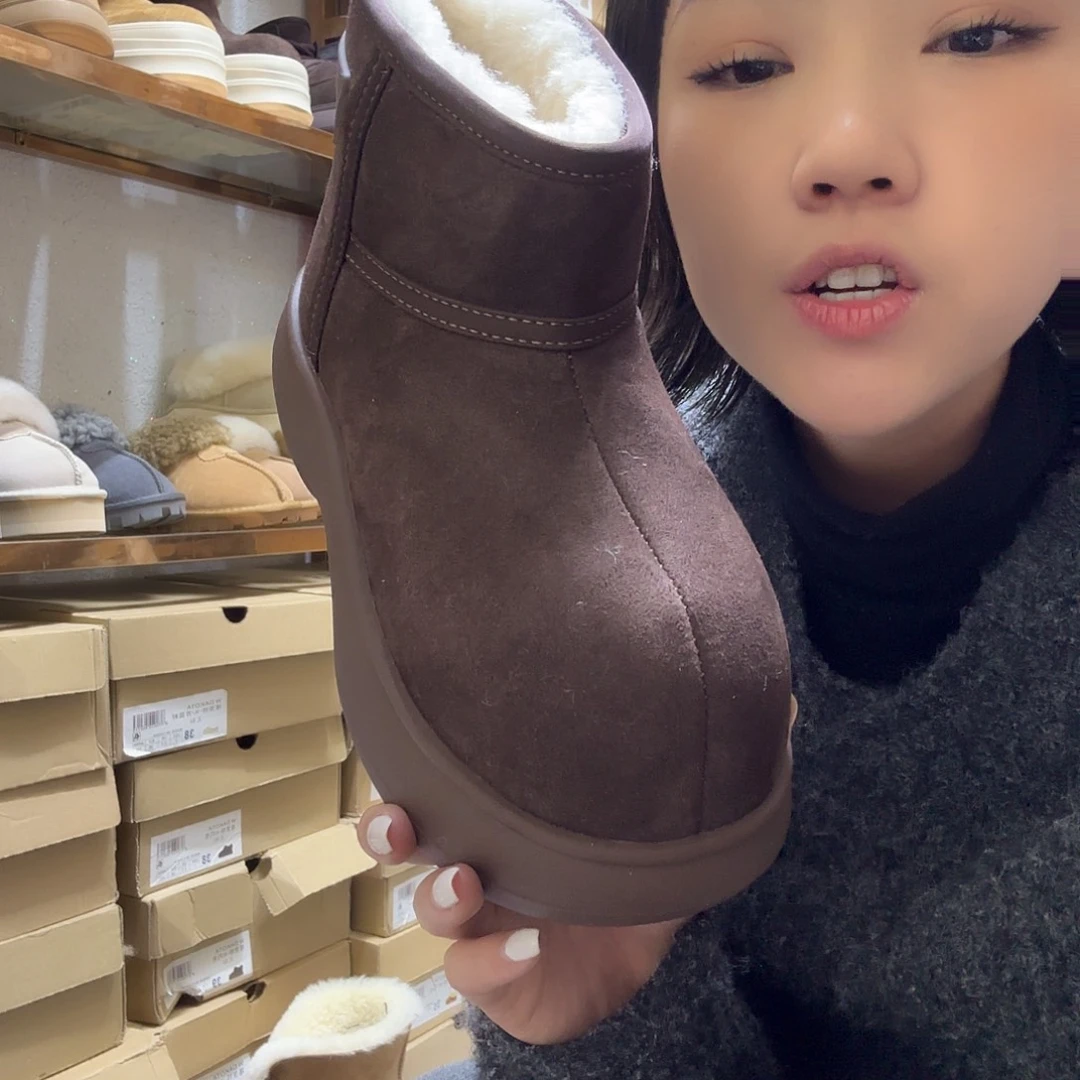 36码咖色卡皮巴拉雪地靴