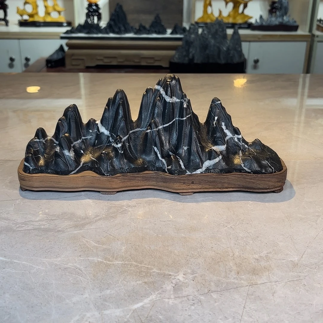 寒***冰石材灵璧石手工雕刻奇石摆件