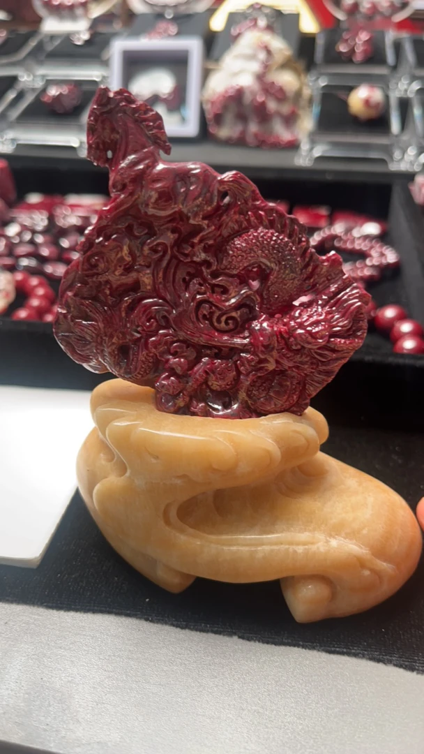 天然辰砂聚宝阁朱砂原石饰品直播间现拍链接