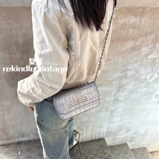 95新 Balenciaga/巴黎世家 复燃精选/银色gossip链条包