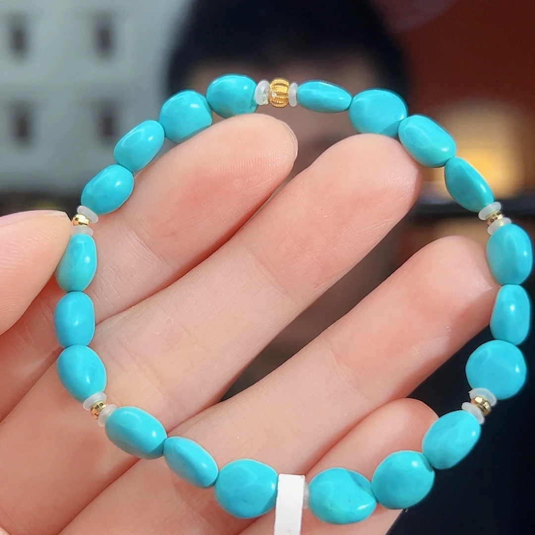 绿松石18K金镶嵌珠宝奇石