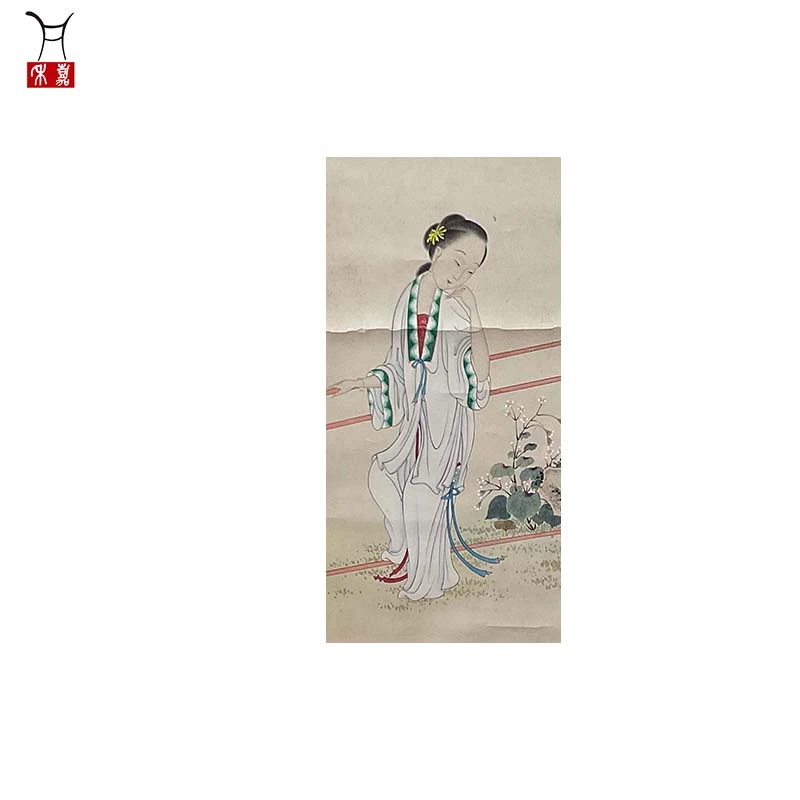 R028仕女立轴25x53/1.1平尺