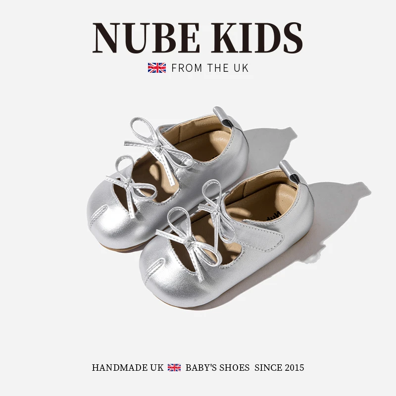 NUBEKIDS真皮女童公主小皮鞋洋气秋季新款女宝软底学步鞋35A1018