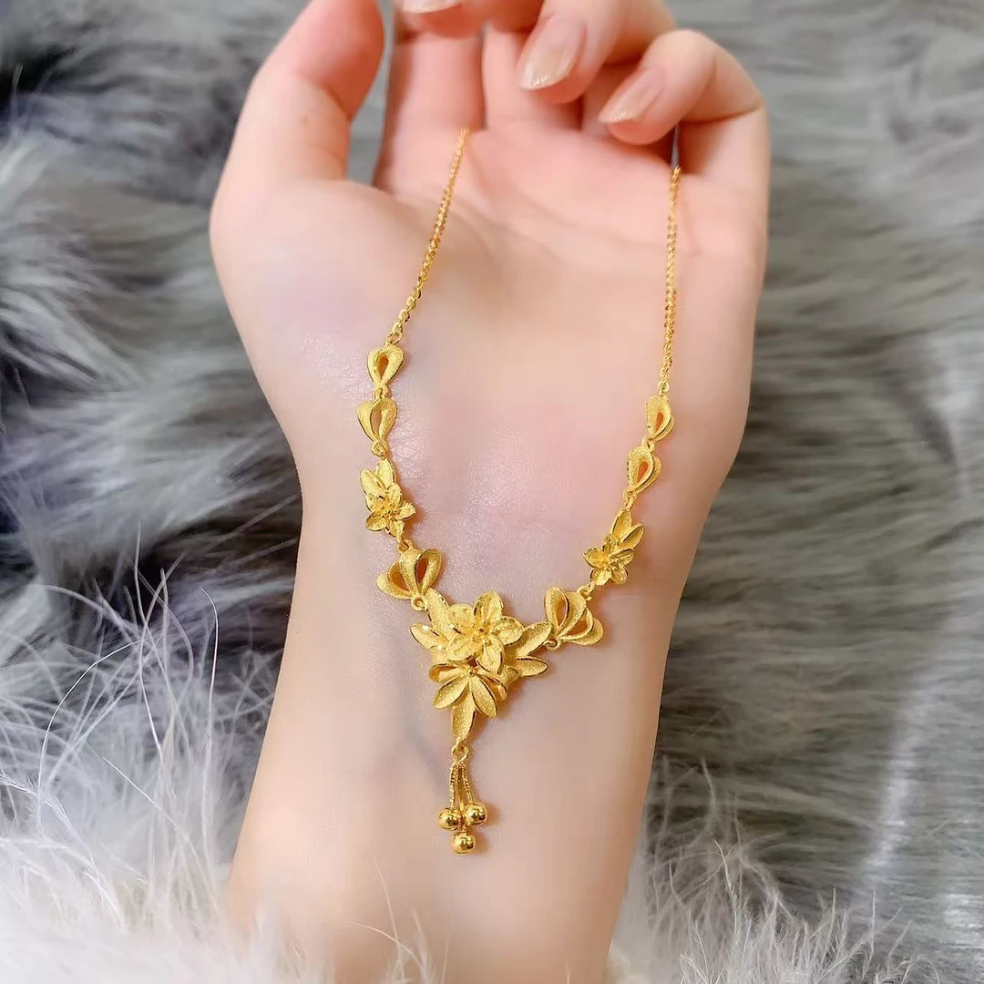 【伟新源】足金999 5G工艺  繁花套链10.72克