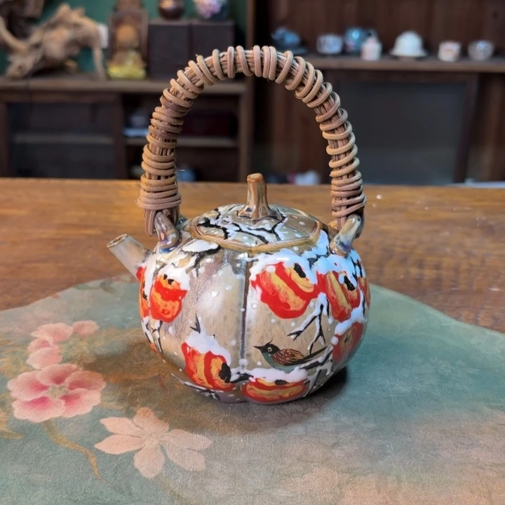 柴烧纯手工手绘陶瓷