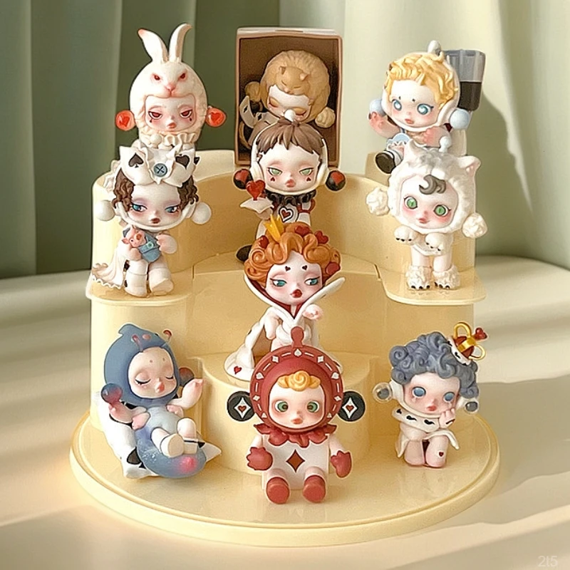 舞台盲盒收纳展示架圆形手办积木展示柜防尘泡泡玛特亚克力展示盒