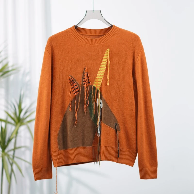 一路童行 谷系列  A288 女装 撤柜时尚百搭短款毛衣  204XMX115